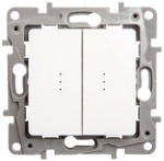 Legrand 664714 NILOE Daugiafunkcis jungiklis 10AX su baltu ap&scaron;vietimu + 2 LED IP20 664714