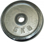 Spartan Chromuota plok&scaron;tė KUBISPORT gimnastikos strypams 5kg 30 mm