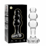 Ibiza Nebula Series Model 1 Intimate Glass Plug Clear 10.5 cm O 3 cm
