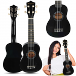 Luna Guitars SUPRIMO UK21 BK sopraninė ukulelė, 21", juoda, medinė