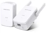 Mar&scaron;rutizatorius Mercusys &bdquo;AV1000 Gigabit Powerline WiFi&ldquo; rinkinys, 1000 Mbit/s, IEEE 802.11b, IEEE 802.11g, IEEE 802.11n, IEEE 802.3, IEEE 802.3u, &bdquo;Gigabit Ethernet&ldquo;, 10,100,1000 Mbit/s, &bdquo;Wi-Fi 4&ldquo; (802.11n), 802.11b, 802.11g, &bdquo;Wi-Fi 4&ldquo; (802.11n)