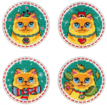 MP Studia Beldizart Kryželiu siuvinėjimo rinkinys "Katės. Ženkliukai. Magnetai" ST-977