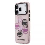 Karl Lagerfeld IML Multi K&CH Heads dėklas skirtas Apple iPhone 17 Pro Rožinė