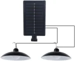 0,5W LED pakabinamas lauko &scaron;viestuvas su saulės baterija SWAY, juodas, 6000K, IP44