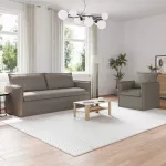 Sofa 2 pcs Taupe Metalas