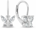 Brilio Silver Sidabriniai kabantys auskarai &bdquo;Butterfly&ldquo; su cirkoniais EA1250W