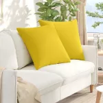 Sofa Pagalvės 2 vnt. audinys &Scaron;viesi geltona 80 x 80 cm