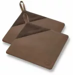Rank&scaron;luostis Pillivuyt Puodo laikikliai 20,5 x 20,5 cm, rudas 2 vnt., drobė/oda