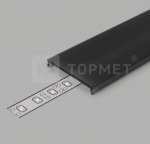 LED juostos profilio dangtelis C9 CLICK, juodas, 3m