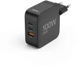 HAMA ŁADWOWARKA 100W ENTRY LEVEL, 2X USB-C, 1 USB-A, Juoda