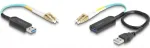 DeLOCK USB 10 Gbps Type-A prailginimo rinkinys per LC Duplex kabelį, 0,2 m, USB A, 10 Gbit/s, juodas