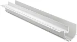 LED užglaistomas profilis su dangteliu ir užbaigimais GASH, baltas, 2m