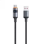 Kabelis USB Lenyes USB-A - USB-C 1 m Juodai-pilka