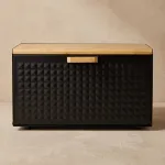 Duonkepis Lumarko metalinis su bambukiniu dangčiu, 35,5 x 23 x 21 cm