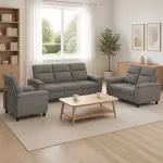 Sofa Sofos komplektas 3 vnt. Taupe Audinys