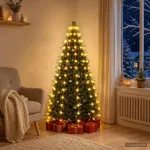 Kalėdų eglutės lemputės 150 LED &Scaron;ilta balta 150 cm