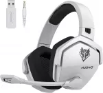 NUBWO belaidės žaidimų ausinės su mikrofonu Bluetooth 5, 2,4 GHz, 50 mm, 100 val., G06-BT