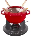 Rinkinys do fondue Staub - 16 cm, Raudona