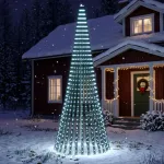LED Kalėdų medis 370 cm 1008 LED &Scaron;alta balta Plienas Žalia