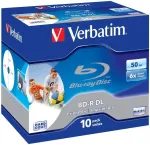 Bd-r Dl Verbatim 6x 50gb (jewel Case 10) Blu-ray Printable