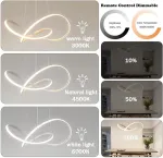 Ylfxl 30 w pakabinamas &scaron;viestuvas valgomojo stalui 50 cm virtuvės lempa pakabinama pritemdoma su nuotolinio valdymo pulteliu led sietynas reguliuojamo auk&scaron;čio modernus pakabinamas &scaron;viestuvas led valgomojo kambario lempa valgomajam svetainei