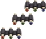 Keple Cinch jungtis, 3x Rca audio adapteris, moteri&scaron;ka-moteri&scaron;ka Rca, triguba jungtis su auksu dengtais kontaktais (3 vnt.)