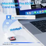 Atminties kortelė Usb c sd kortelių skaitytuvas, skirtas iphone 15, 104 mb/s usb c 3.0 sd kortelių skaitytuvas 2 tb talpos, 2 viename micro sd į type c adapteris kameros atminties kortelių skaitytuvas su dviguba jungtimi, skirtas sdhc sdxc tf uhs-i k ...