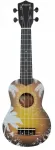 Trevi Jeremi S3-bc Sopraninis ukulele su Havajų palmių grafika