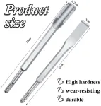 Dxling sds plus kaltų rinkinys 2 vnt. 23 cm griovelio kaltas ir 22 cm plytelių kaltas universalus plytelėms, betonui, akmeniui, mūrui