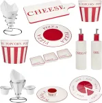 Premier Housewares Hollywood picos lėk&scaron;tė, raudona, kreminė, akmens masė