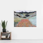 Artery8 Claude Monet aguonų laukas įduboje prie Giverny Xl didelis plakatas (8 sekcijos) laukas