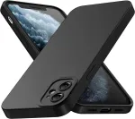 Aukase dėklas, skirtas iphone 11, suderinamas su iphone 11 6.1 colio mobiliuoju telefonu, silikoninis mink&scaron;tas atsparus įbrėžimams, apsauginis smūgiams atsparus dangtelis (juodas)