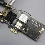 Glotrends Pcie X1 Adapteris: 1x M.2 Wifi ir 1x M.2 Nvme Ssd