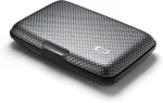 &Ouml;gon -designs- aliumininė kortelių dėklas, rfid apsauga nuo sukčiavimo ir demagnetizacijos, kompakti&scaron;ka piniginė, modelis smart case stockholm v1, printed carbon effect taffeta, standartinis dydis, &scaron;iuolaiki&scaron;kas