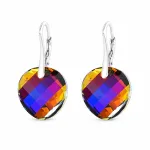 Diamond Sky Jewelry Sidabriniai auskarai moterims DiamondSky &bdquo;Moon (Volcano)&ldquo; su Swarovski kristalais