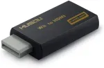 Tlsiwio Wii į Hdmi vaizdo signalo keitiklis Full Hd 1080p su 3,5 mm garso i&scaron;vesties lizdu, juodas