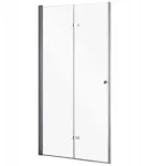 Du&scaron;o durys ni&scaron;ai sulankstomos 75cm chromo spalvos walk-in kabina stiklo sienelė