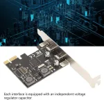 Goshyda Pci E Pci Express 4x į Usb 3.1 Gen 2 2 prievadų Type C i&scaron;plėtimo plok&scaron;tė 10gbps Asmedia lustų rinkinys, skirtas Windows 7/8/8.1/10/linux