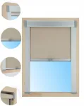 Stogo lango roletas pusiau užtemdantis profilis langui 66x140 cm Classic