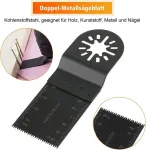 Osciliuojančių priedų rinkinys, 20 pjūklų a&scaron;menų, skirtų smulkiems pjūklams, metalo pjūklų a&scaron;menys medienai, daugiafunkciniai osciliuojantys pjūklų a&scaron;menys, &scaron;vitrinis popierius, juodas, pramoninis