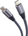 USB PremiumCord USB-C - USB-C 0,5 m Juodas ir pilkas (ku31Cr05)