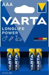 Varta Longlife Power &scaron;arminė baterija, 4 vnt AAA (LR03) baterijos