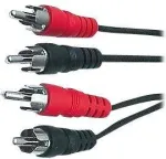 Kabelis PremiumCord RCA (Cinch) x2 - RCA (Cinch) x2 1,5m juoda (kjqccm015)