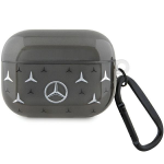 Mercedes Benz Apple AirPods Pro Mercedes Cover Large Star Pattern (MEAP8DPMGS) ausinių dėklas juodos spalvos