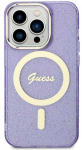 Apple iPhone 11 Guess dėklas Glitter Gold MagSafe (GUHMN61HCMCGU) violetinės spalvos