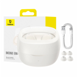 Belaidės ausinės Baseus Bowie WM02 TWS Bluetooth 5.0 OS - Baltos