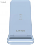 Įkroviklis Canyon CANYON WS-304, Sulankstomas 3in1 belaidis įkroviklis, su jutikliniu mygtuku tekančio vandens lemputei, Įėjimas 9V/2A, 12V/1.5AI&scaron;ėjimas 15W/10W/7.5W/5W, Tipas c į USB-A kabelio ilgis 1.2m, su QC18W EU ki&scaron;tukas,132.51*75*28.58mm, 0.16 ...