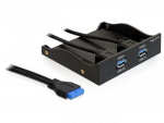 DELOCK priekinis skydelis 3,5 2x USB 3.0 juodas (Pinheader)