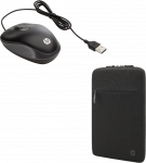 Komplekte HP 14,1 colio dėklas + USB pelė