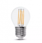 6W LED filamentinė lemputė, E27, G45, 3000K